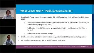 Brexit Series : Brexit, state aid and public procurement
