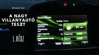A nagy Renault Zoé elektromos autó teszt 1. rész - haza út, város, pálya