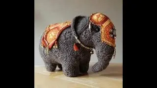Crochet african flower elephant with picture pattern/lokar vinkam