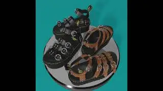 Blender model: Dr. Martens piercing platform sandals