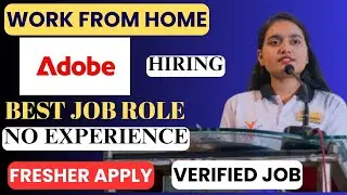 Adobe Work From Home Jobs 2025 | Online Jobs At Home | Verified Remote Job | WFH Jobs For Freshers 