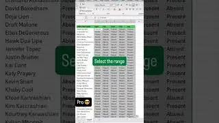 &ldquo;Absent ya Present Highlight&rdquo;🔥karo sirf ek trick se..#shorts #youtubeshorts #excel