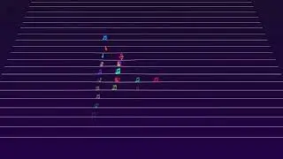 Colorful Music Notes Falling on a Soft Line &ndash; Rain Animation & Children&rsquo;s Piano Music