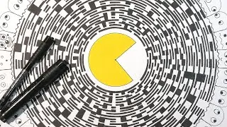SPEED DRAWING - PACMAN MANDALA - HARESTUDIO