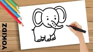 How To Draw A Cute Elephant Easy