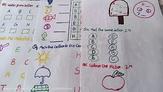 Nursery class related English test paper 🗞️ preparation for half yearly exam