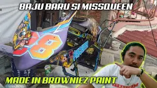 PROSES PENGECATAN BODY SI MISSQUEEN DI BROWNIEZ PAINT || AIRBRUSH ANIMASI KARTUN MARSUPILAMI