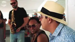 Fnx Omar & Grabo Bakos on sax & Rocky on percussion  Live at Cotton Beach Club Ibiza.