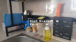 Dish Rack With Cover Plate Organizer and Drainer Rack Assembly