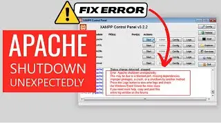 How to fix Xampp Apache shutdown unexpectedly | Xampp Apache not starting | Xampp not working 2023