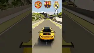 Manchester United vs Barcelona vs Real Madrid : BeamNG Crash Challenge!💥#beamngdrive #gaming #shorts