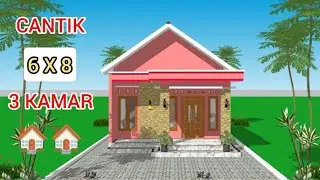 Minimalist House Design 6x8 Meters - 3 Bedrooms