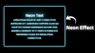 Styling your website with neon effect | HTML & CSS