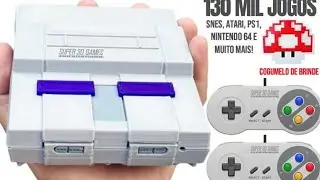MINI SNES COM MAIS DE 130 MIL JOGOS A ERA 16 BITS 