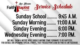 Sunday School | 01/25/2026 | Faith Baptist Church