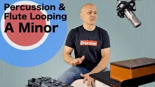 Percussion with A Flute Looping - World Music Improvisation
