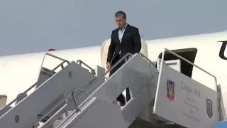 Secretary of War Pete Hegseth lands at Langley Air Force Base