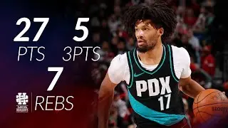Shaedon Sharpe 27 pts 5 threes 7 rebs vs Heat 25/26 season