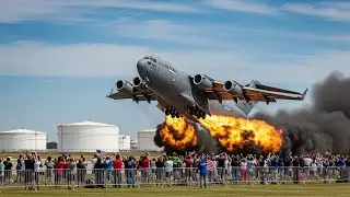 BREAKING: US Air Force C-17 Woman Pilot Executes EXTREME High-Speed Emergency Takeoff!
