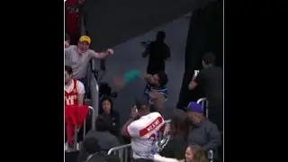 Miles Bridges throws mouthguard at Hawks fan *gets ejected* 😬 #shorts