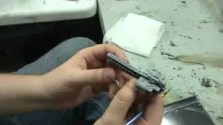 A pile of pyramid parts and a cool space ship