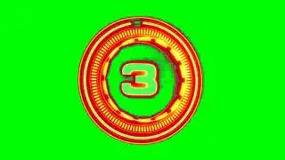 Fast countdown animation green screen