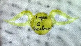 Flosstube | #13 The Golden Snitch | Geeky Cross-Stitch Time Lapse