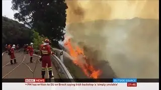 Weather Events 2019 - Thousands evacuated from wild fires (Canary Islands) BBC News 19th August 2019
