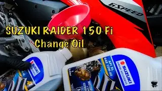 Suzuki Raider 150 fi | Change oil | Suzuki Genuine Oil 10W-40 🔴