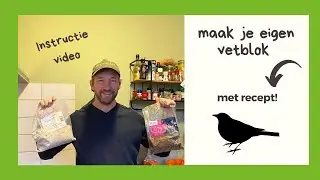 Hoe maak je een vetblok voor de vogels in de tuin?