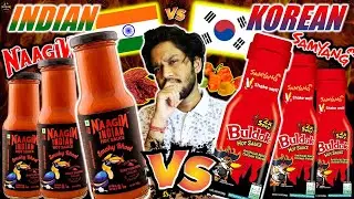 INDIAN Vs KOREAN Hot Sauce🤯 | HOTTEST SAUCE in INDIA!?🥵 NAAGIN Sauce Vs SAMYANG Sauce Review