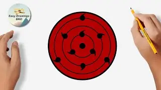 How To Draw Rinne Sharingan Eye Easy | Naruto | Anime Drawing