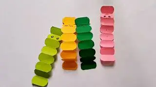 Paper Toy Caterpillar 🐛 Race  | Fun Game with Papers | Kids Game | moving Caterpillar paper craft|