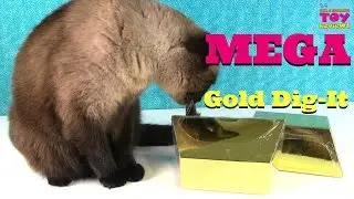 Giant Mega Gold Dig It Digging For Gold With Simon The Cat | PSToyReviews
