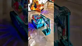 RC JCB with LED Lights | Night Construction Action #shorts