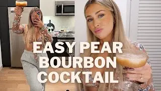 EASY FALL/CHRISTMAS COCKTAIL! PEAR MAPLE BOURBON SMASH