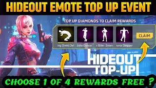 HIDEOUT TOP UP EVENT FREE FIRE | FREE FIRE NEW EVENT | FF NEW EVENT