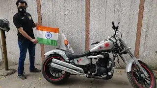 A custom motorbike for Country | We are Together| 300 mm wide tyre