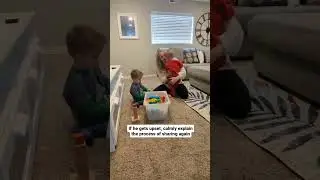 Teaching my toddlers to take turns #toddlerlife #toddler #bigfamily #2yearsold