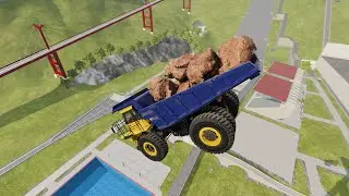 Car vs Diving Pool #14  :Heavy Equipment Vehicles | BeamNG Drive