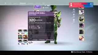 Got a 320 Ghost Shell Drop!