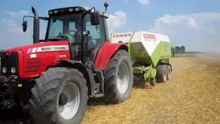 www.agrarservice-hubmann.at MF 7475 mit Claas Quadrant 2200 RC