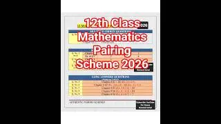 12th Class Mathematics Pairing Scheme 2026 | 2nd Year Math Scheme Punjab Boards