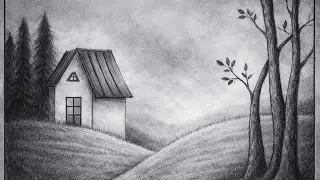I Tried An Easy Landscape Pencil Drawing Tutorial