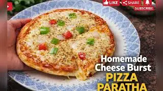 🍕🫓 Cheese Burst Pizza Paratha &ndash; crispy outside, gooey inside! #shortvideo #pizza #pizzalover #shorts