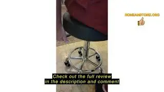 Review LIMKOMES Adjustable Rolling Stool with Wheels Heavy Duty 500lb Round Rolling Stool with Footr
