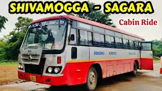SHIVAMOGGA - SAGARA KSRTC Cabin Ride | Early-morning #bus #driving #bussid #volvo #bs6 #volvo #race