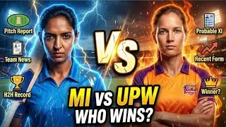 MI vs UPW WPL 2026 😱 Pitch + Team News + Playing 11 | Match Winner Prediction | 