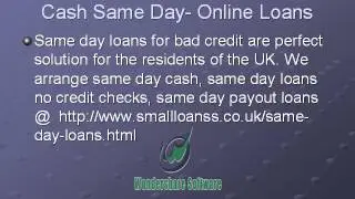 Small Loans No Credit Check- Instant Small Loans- Short Term Loans