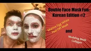 Double Korean Face Mask Review Part 2 | Egg White Peeling Mask + Collagen Modeling Mask!
